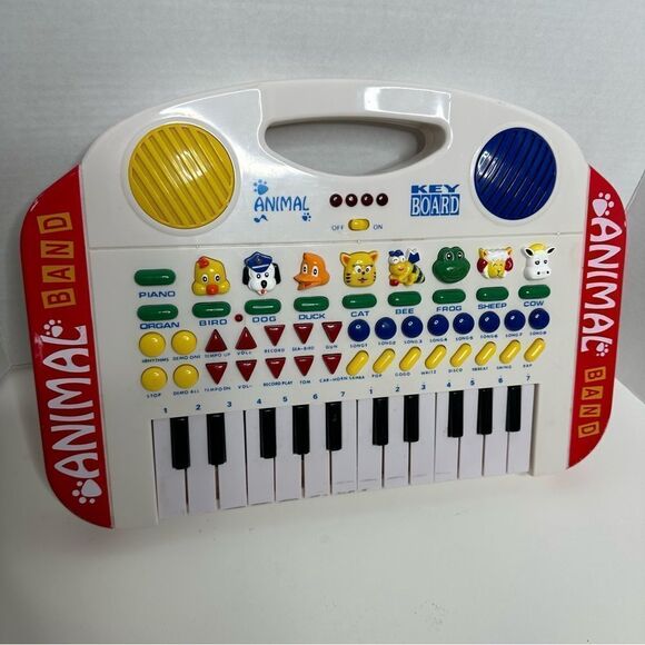 Vintage DJ Toys Kids Animal Band Electric Keyboard Piano Pre-owned Works - Picture 1 of 8